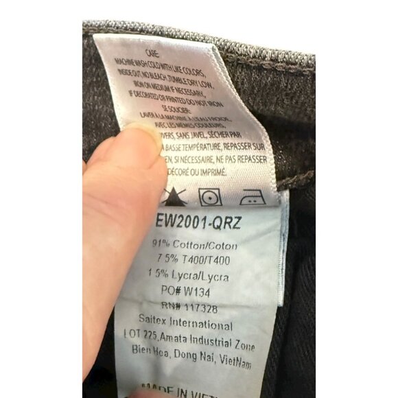 Edwin 1947 Women's Candice High Rise Skinny Jeans Washed Black Size 24 NIB - Picture 7 of 9